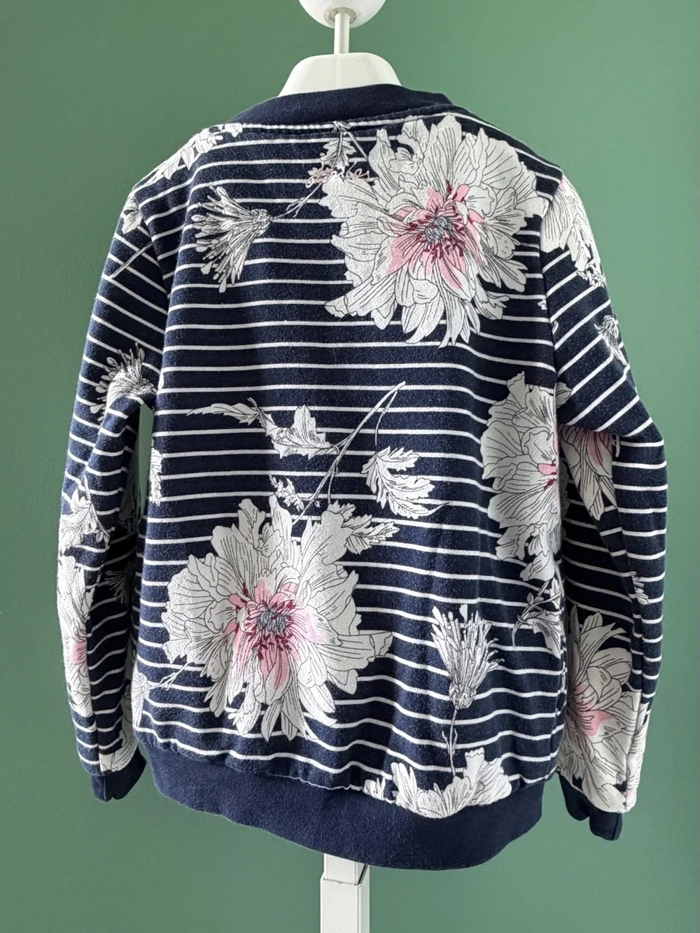 Kid’s Joules Navy Floral Zip Bomber Jacket